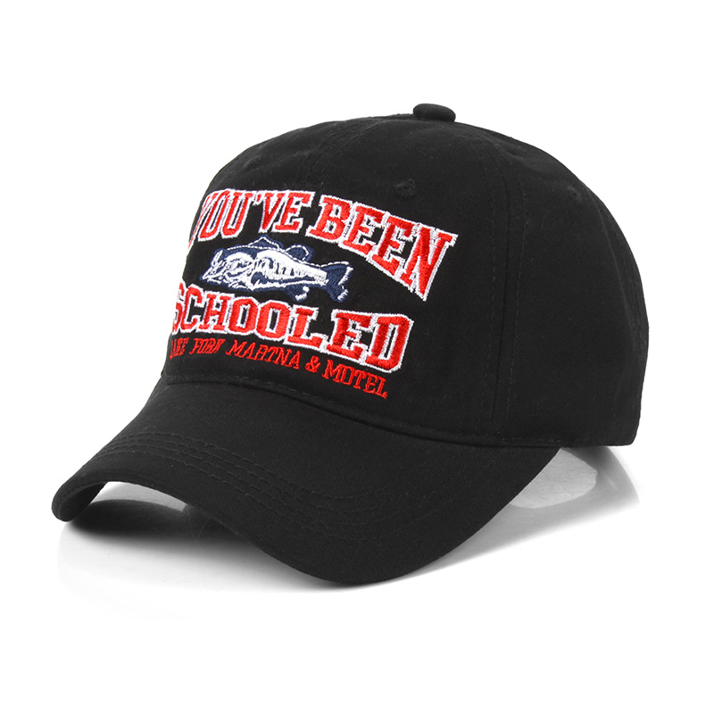 2019春夏新品跨境专供SCHOOLED字母绣花棒球帽鸭舌帽太阳帽详情6