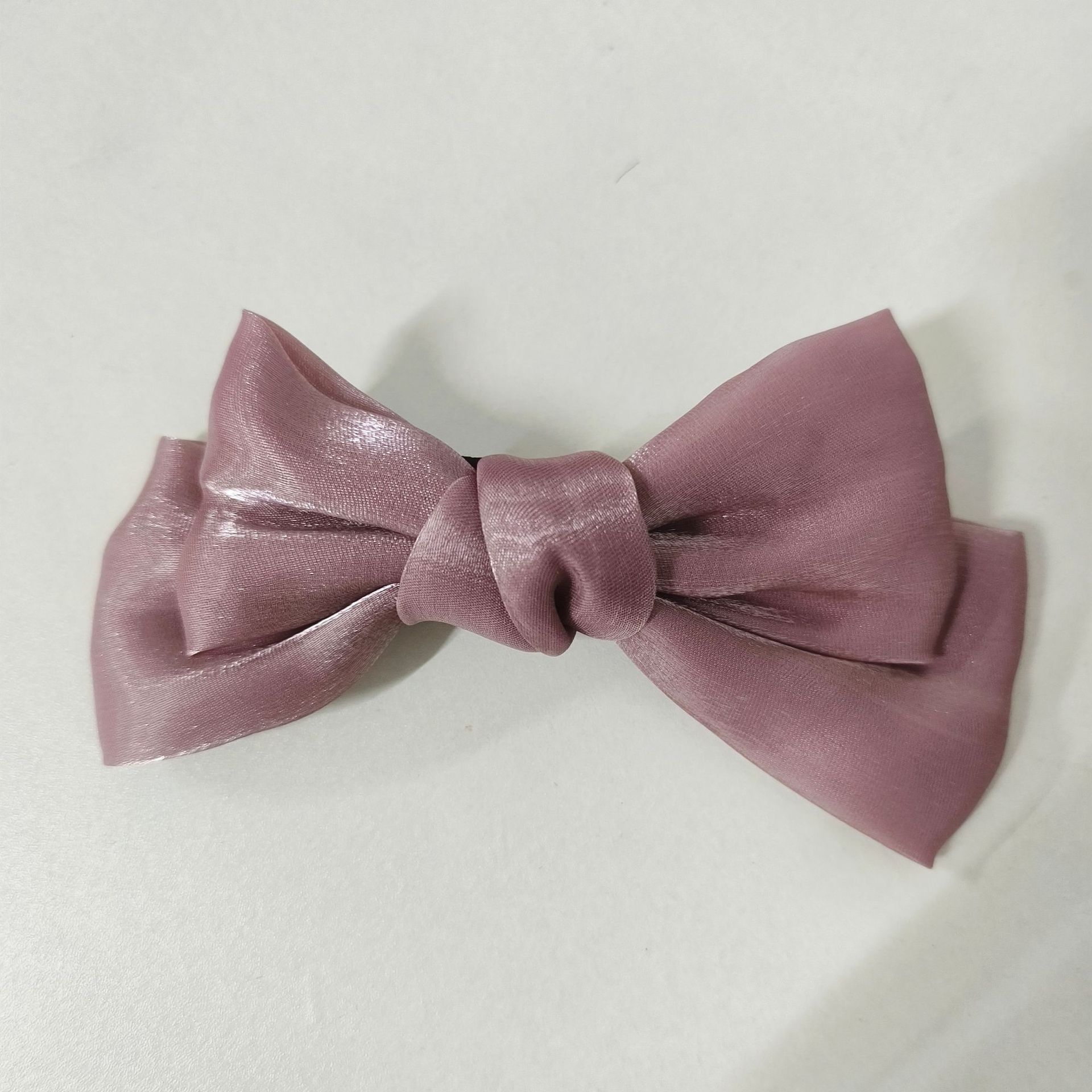 超仙人鱼姬蝴蝶结珠光缎面蝴蝶结发夹13cm儿童发夹后脑勺森系顶夹详情9