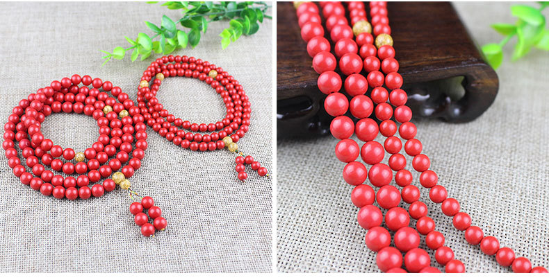 Wholesale cinnabar bracelets, 108 Buddhist prayer beads, multi-layer bracelets, crystal sweater chains, accessories, gifts for men and women, couples pic 6