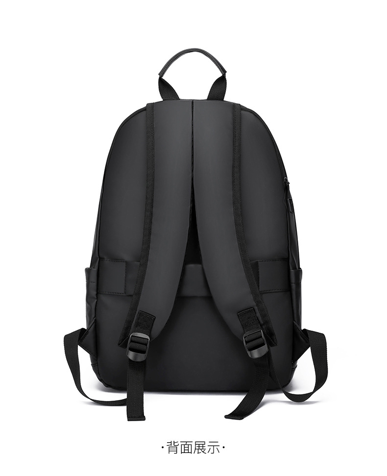 新款时尚潮流双肩包黑色大学生书包休闲大容量男士旅行电脑背包详情24