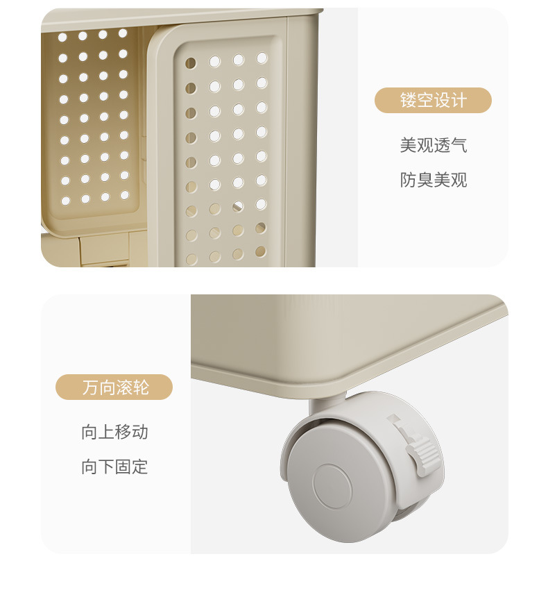可折叠零食置物架家用可移动小推车客厅多层收纳柜卧室落地收纳架详情20