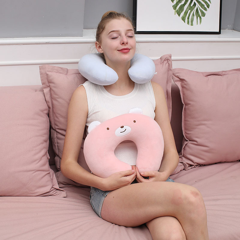 Cute cartoon U-shaped pillow foam particle U-shaped pillow nap travel product custom style pattern only available for selection factory direct sales pic 7