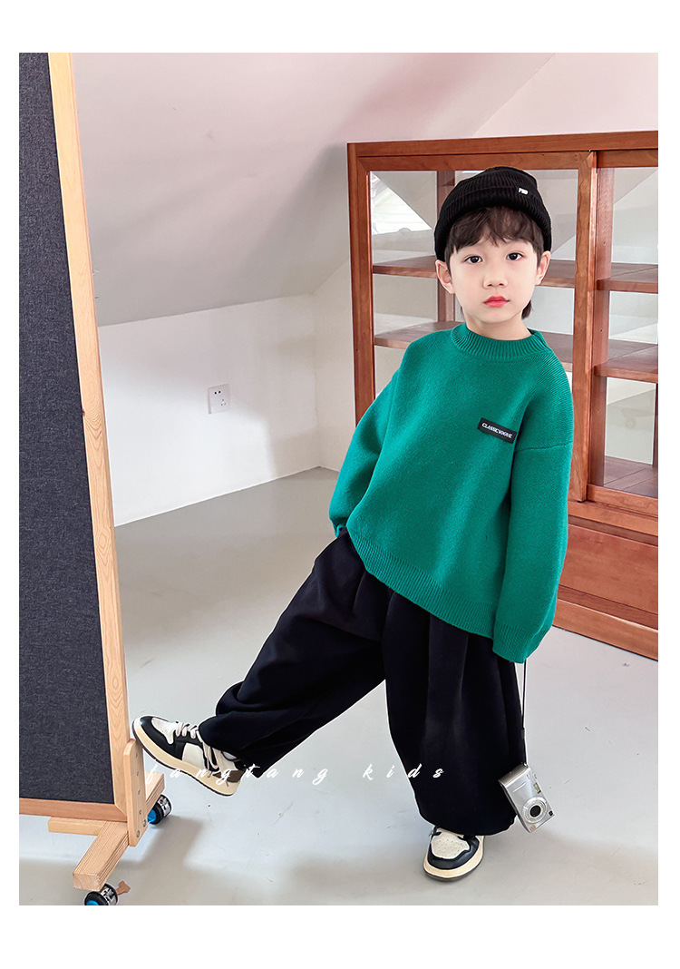 麦可希童装儿童裤子加绒2023秋冬新款韩版男童保暖加厚休闲裤冬装详情11