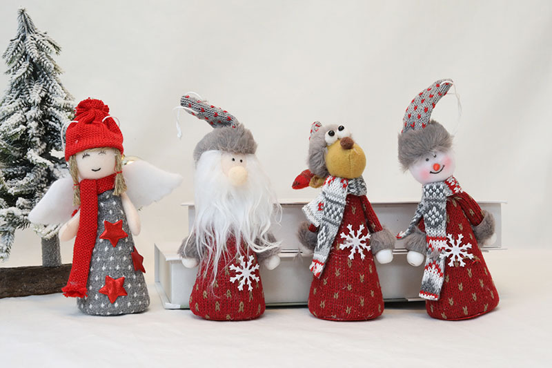 19cm圣诞玩偶挂件圣诞树装饰品圣诞老人雪人天使娃娃儿童礼物吊件详情4