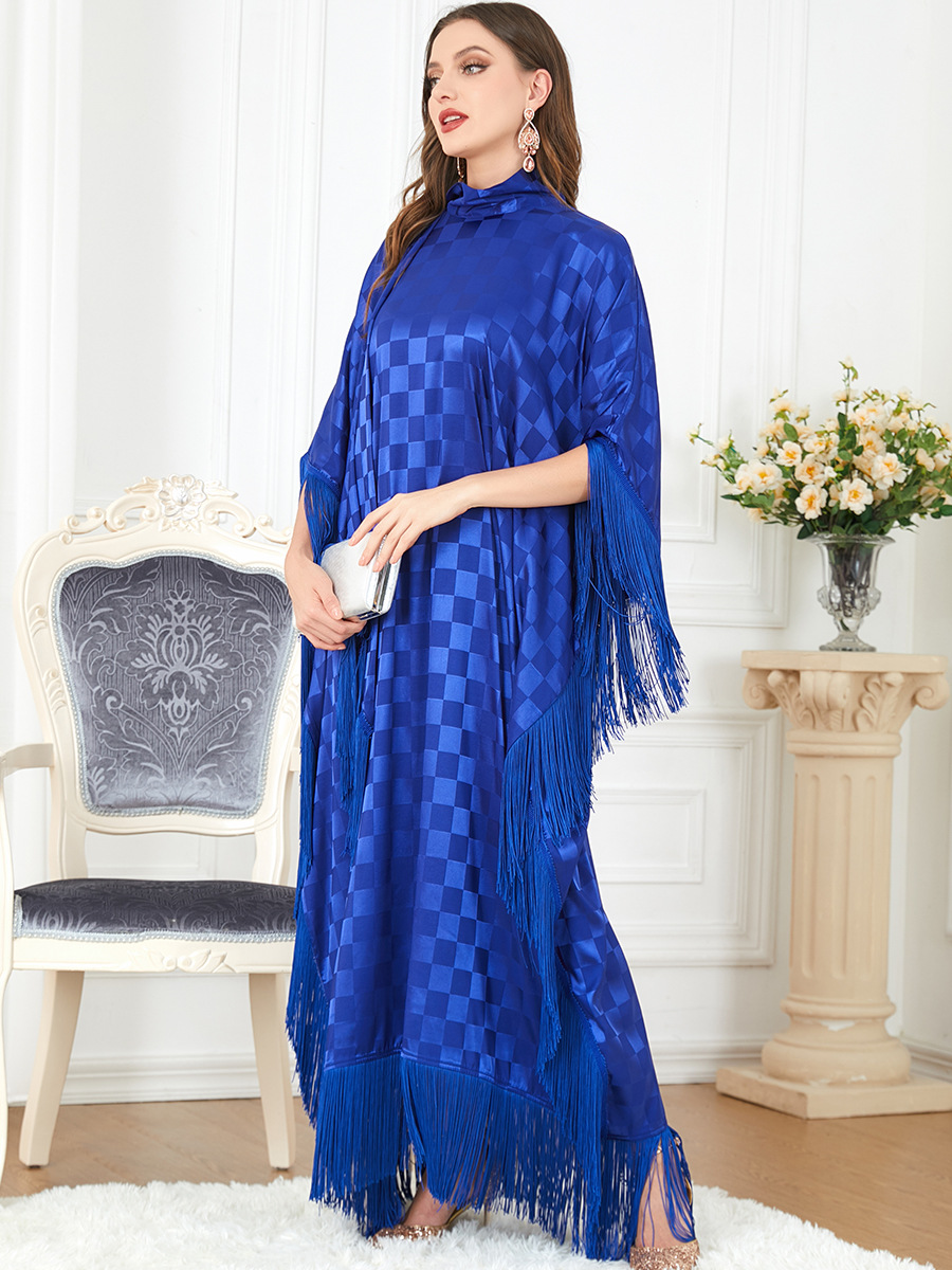 3294穆斯林衣服长袍跨境女装下游爆款中东长袖拼接蝙蝠袖连衣裙子详情10