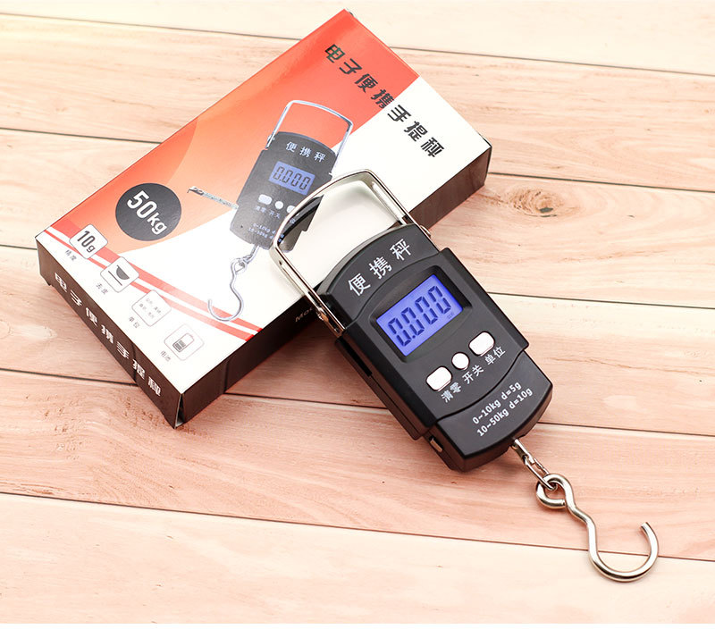 Wholesale electronic scales, portable scales, household luggage scales, 50KG portable pocket scales, express delivery scales, English gram weight gram scales pic 6