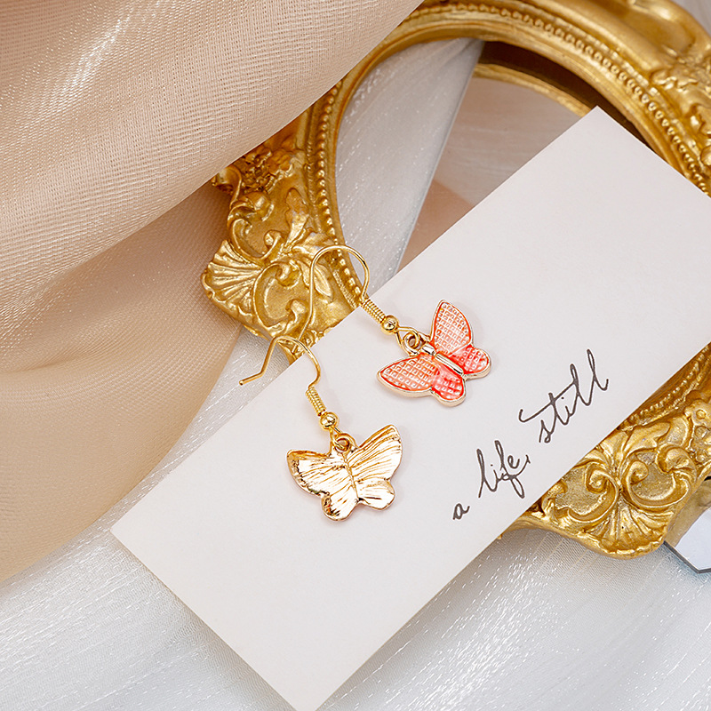 日韩系卡哇伊可爱七彩流苏卡通款少女耳环耳钩小清新风耳饰品详情5