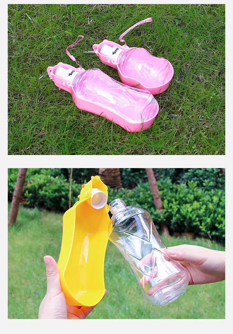 Pet supplies: Outdoor water bottle for dogs, portable travel water bottle, Teddy outdoor portable water feeding cup pic 13