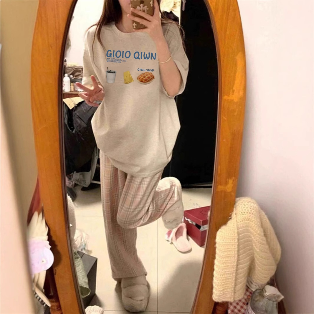 Design sense niche algodón gris camiseta de manga corta mujer verano 2025 nueva talla grande holgada lazy media manga top pic 10