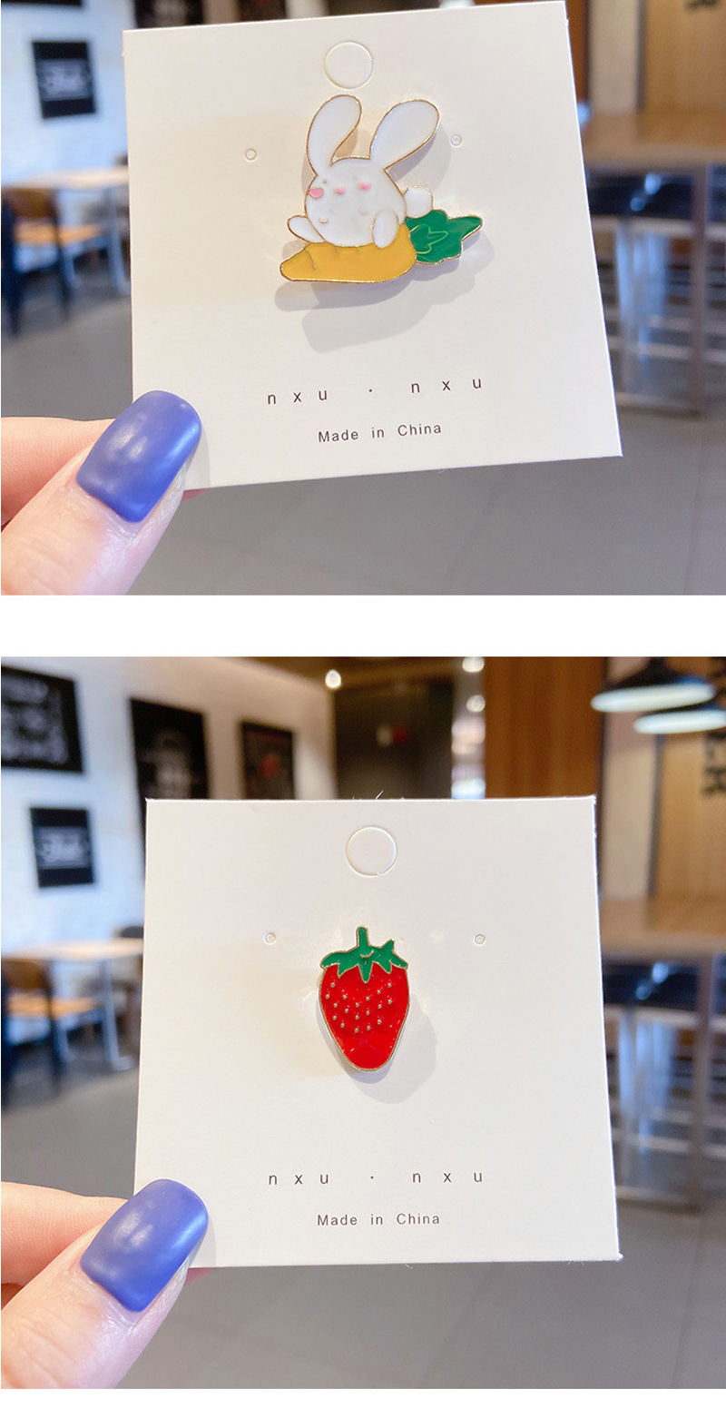 可爱日系卡通滴油胸针ins潮衣服包包挂件圣诞金属创意徽章小饰品详情11