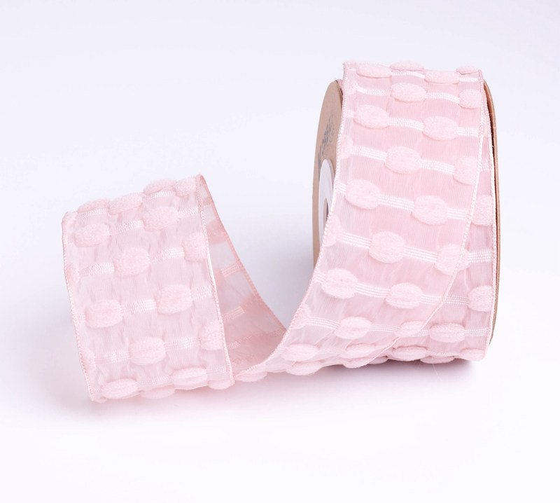 Korean-style plush bean chiffon ribbon DIY bow tie hair accessory bow tie hat gift flower packaging bean dot woven ribbon pic 14