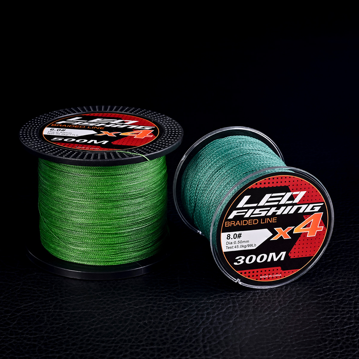 28165 LEO/ LeOU [300/500M Woven PE Fishing Line] Dark green military green rice fishing line pic 9
