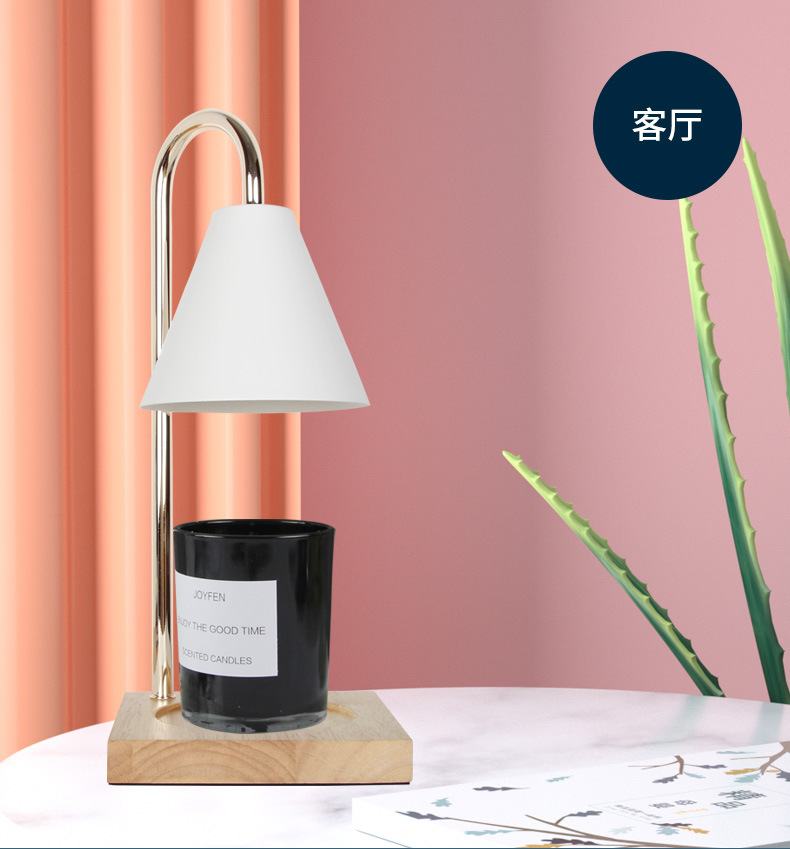 Aromatherapy melting candle wax lamp, retro and nostalgic marble melting candle lamp, home creative table lamp, plug-in dimming candlestick pic 8