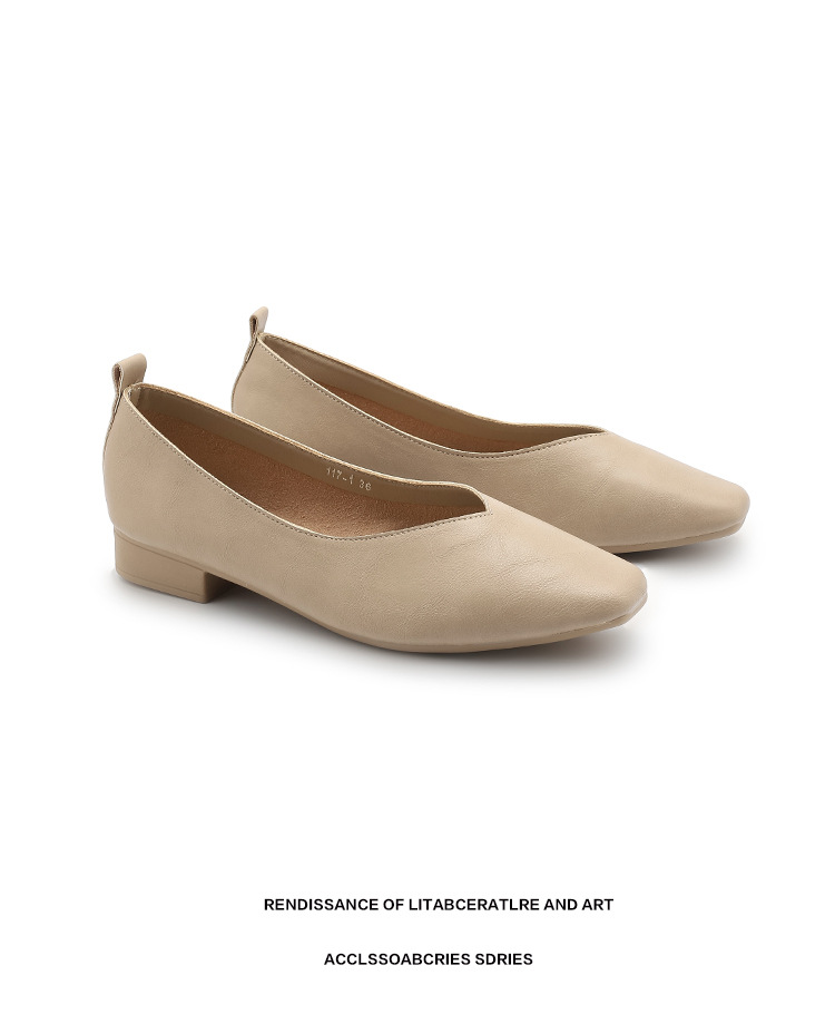 外贸跨境新款小方头浅口女士单鞋软底V口纯色工作鞋117-1#详情10