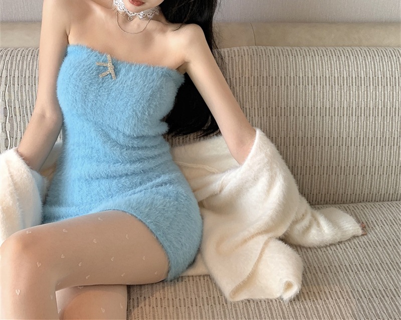 2023 Spring and Autumn laid-back and loose, knee-length, thickened, pure imitation mink fleece knitted sweater cardigan for women pic 36