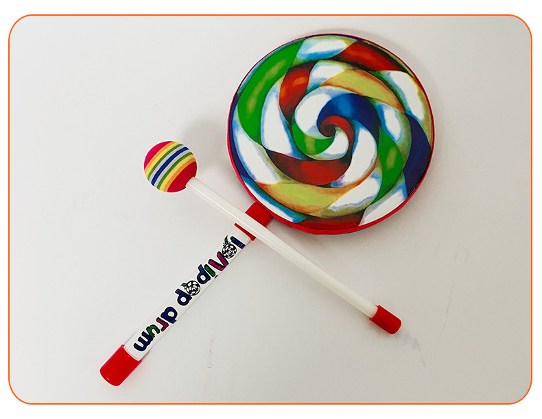 奥尔夫儿童打击乐器棒棒糖鼓6-10寸幼儿园音乐课早教乐器手敲鼓详情12