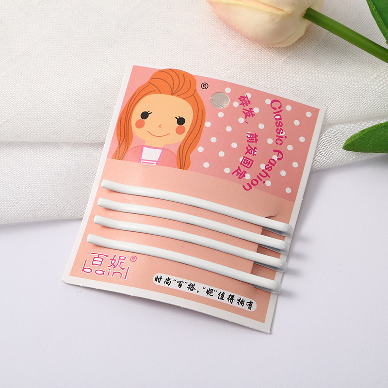 现货新款白色发夹清新甜护士夹刘海发饰bb夹一字夹多款配饰批发详情8