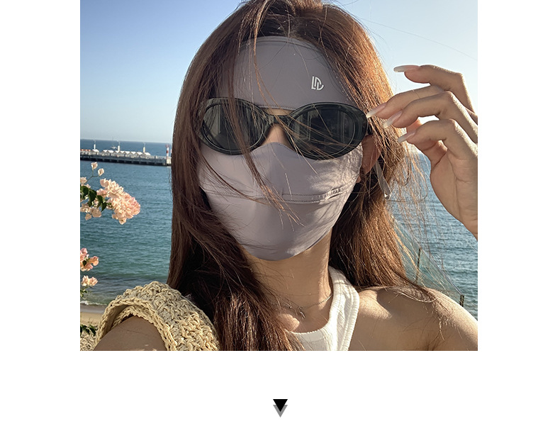 全脸防晒面罩夏季百搭防紫外线透气遮阳防晒口罩原纱冰丝脸基尼详情20