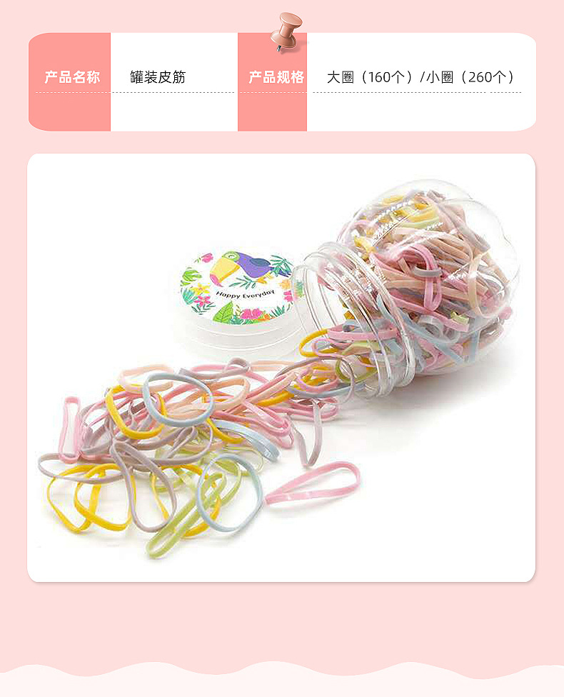 Wholesale of hair tie and hair band accessories, disposable rubber bands with a Korean style for girls to tie their hair, colorful small rubber bands pic 5