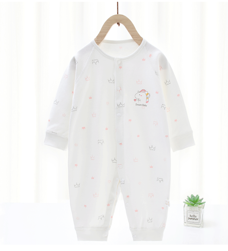 Baby one-piece suit, autumn new style base underwear, pure cotton long-sleeved shirt for boys and girls, baby crawling suit, newborn clothes pic 40