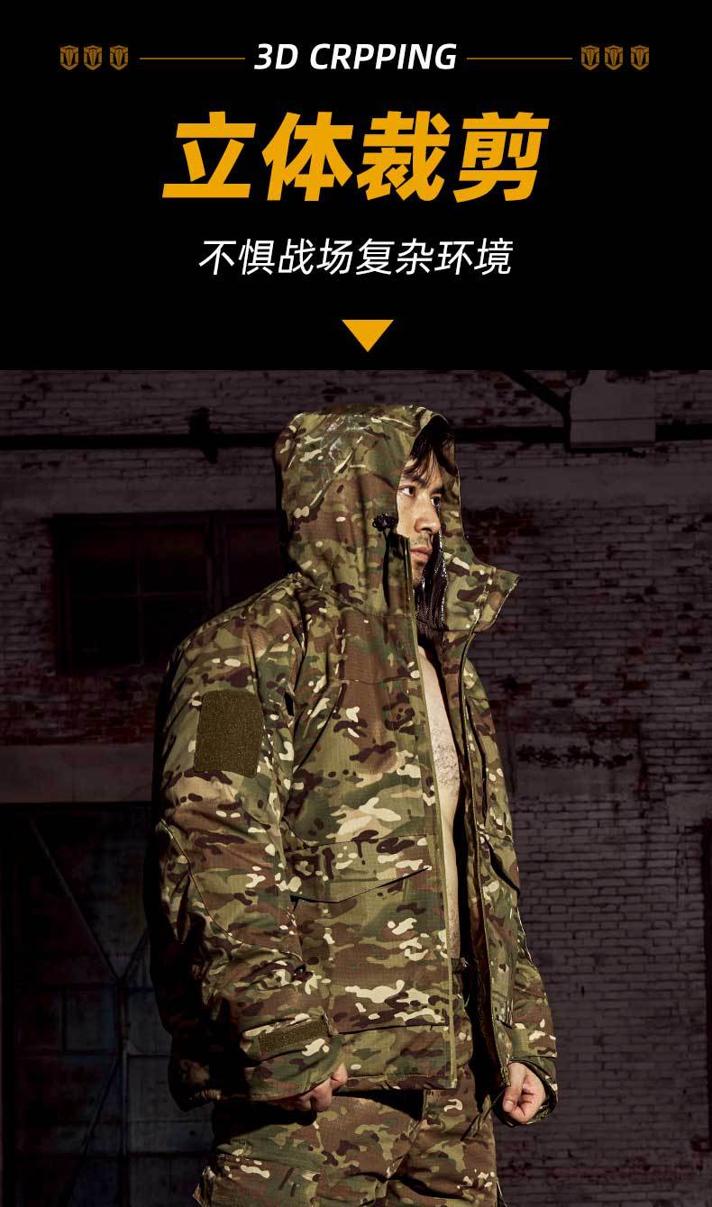 策马新款热反射迷彩户外战术棉服男防寒保暖耐磨棉衣跨境寒区棉袄详情7