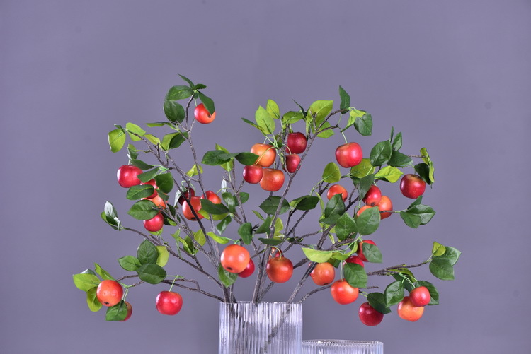 Wholesale of artificial apple branches, multi-leaf home decoration fruit branches, new Chinese-style New Year decoration berries from the manufacturer pic 7