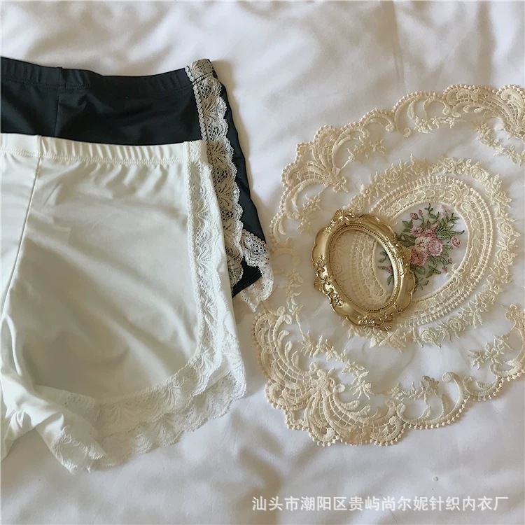 Summer anti-glare safety pants with lace edges and leggings. Women can wear high-waisted anti-glare pants on the outside and safety shorts on the inside pic 14