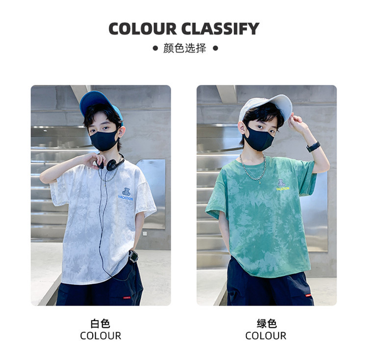 男童短袖t恤夏装2024新款男孩夏季半袖体恤纯棉大童帅气潮牌儿童详情6