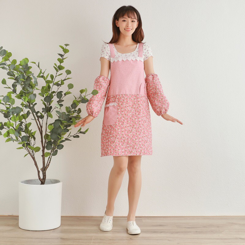 围裙韩版时尚新款双层防水防油防污奶茶店美容院女家务整洁围裙详情7