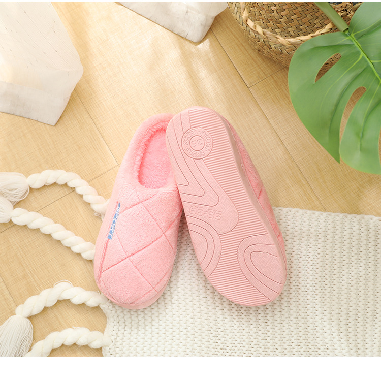 2020 New style cotton slippers for men, thick-soled for indoor warmth and anti-slip, home use, plush slippers for women and couples pic 12