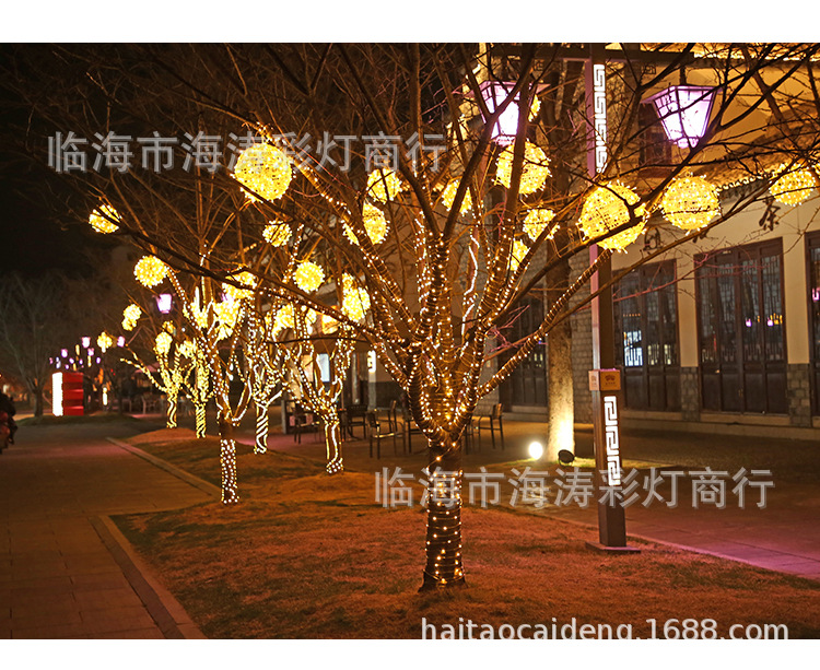Small colored lights, flashing lights, string lights, starry sky outdoor waterproof low-voltage tree lights, garden lights, string led solar leather wire lights pic 35