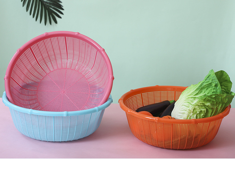 Bamboo joint rice baskets, rice-washing baskets, storage baskets, plastic fruit baskets, vegetable baskets, kitchenware direct delivery from the manufacturer pic 6