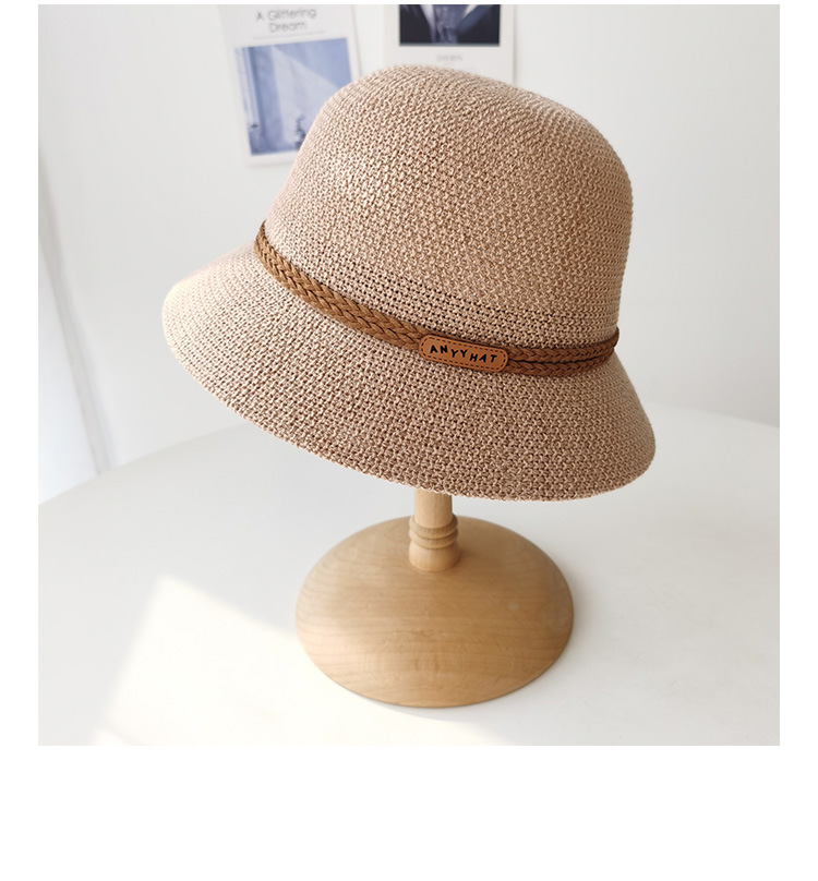 麻花装饰透气渔夫帽子女春夏天百搭遮阳盆帽日系休闲旅游圆顶礼帽详情17