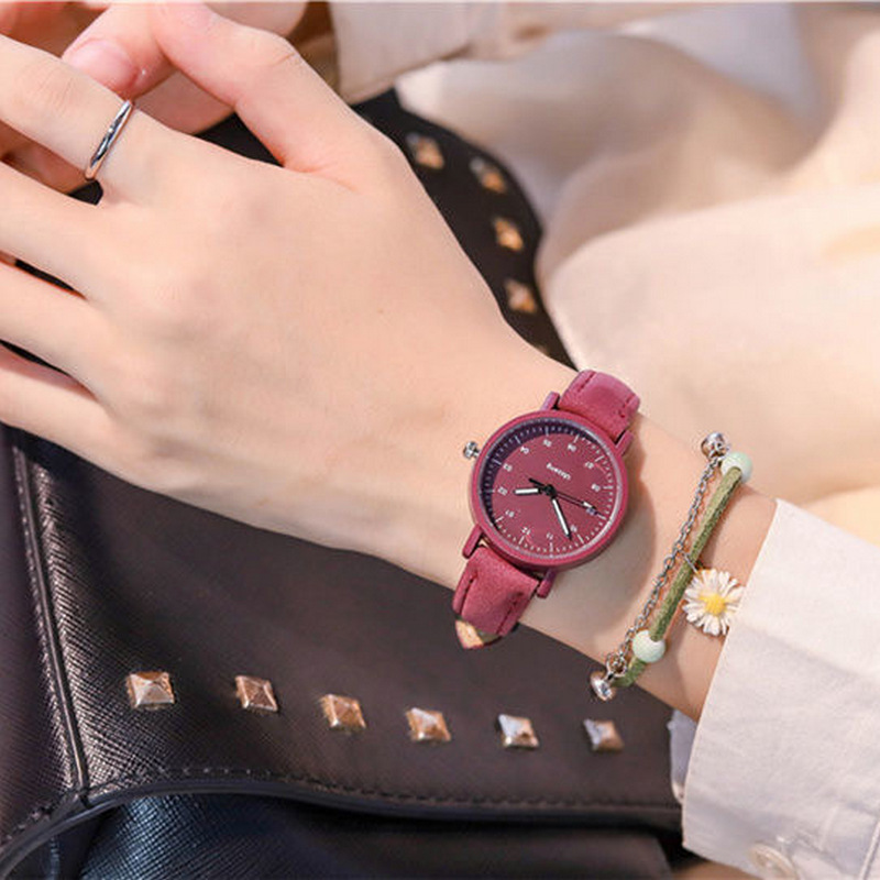 Korean-style simple and elegant ins-style watch for girls, middle school girls, fresh and simple, antique forest style for ladies pic 17