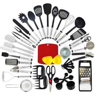 Wholesale nylon stainless steel household kitchenware, cooking spatulas and spoons, cooking utensils, complete sets of kitchen tools for cooking pic 11