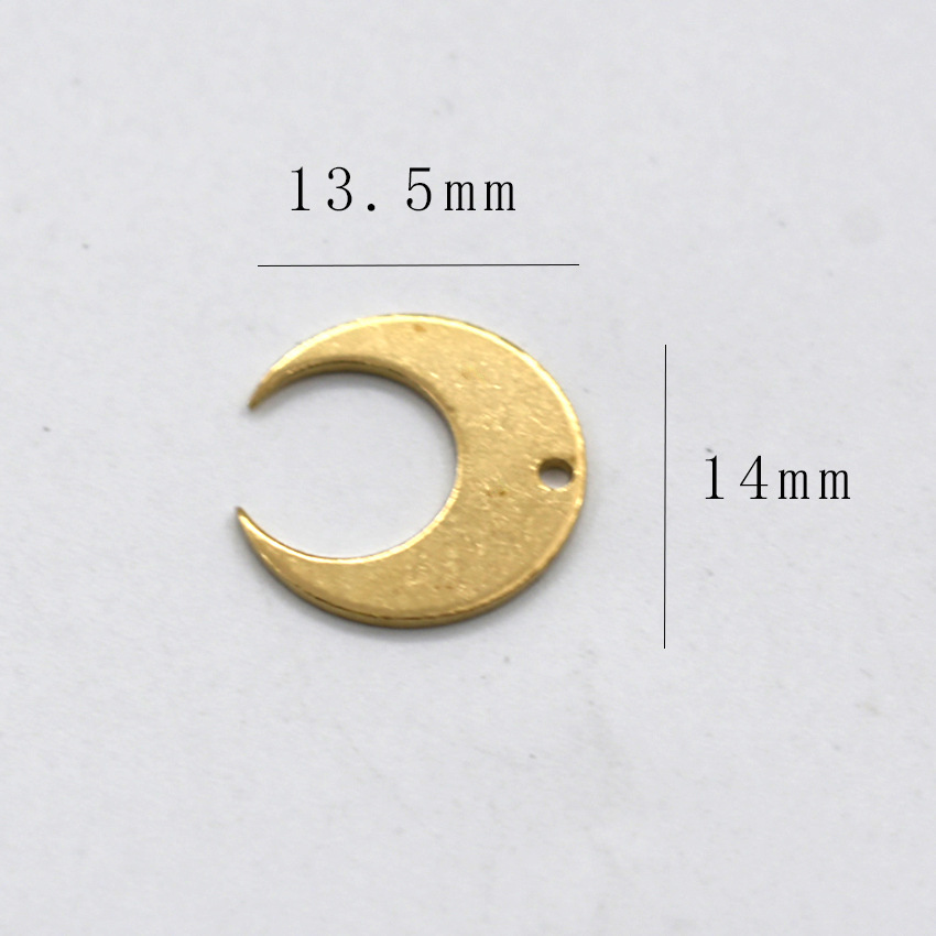 New best-selling bracelets, ear clips, pendants, necklaces, diy copper jewelry accessories, European and American style with halter holes, moon pic 10