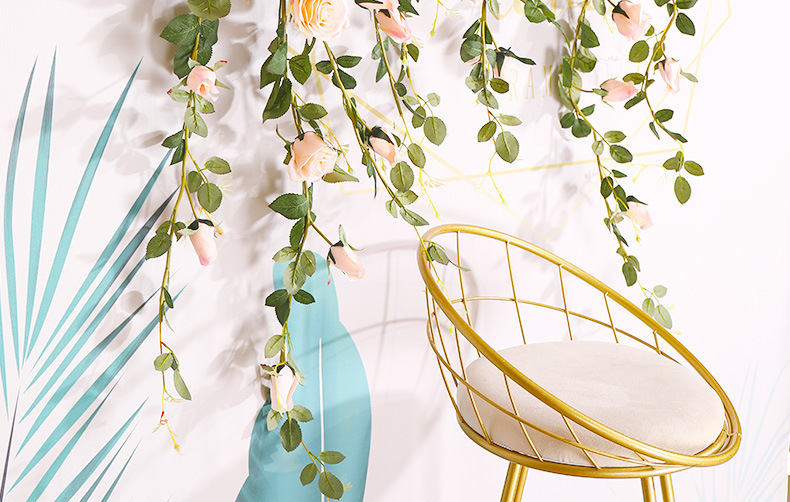 Wholesale decoration and arrangement of wedding artificial flowers, artificial flowers, vines, pink wedding roses, vines, artificial flower vines pic 2