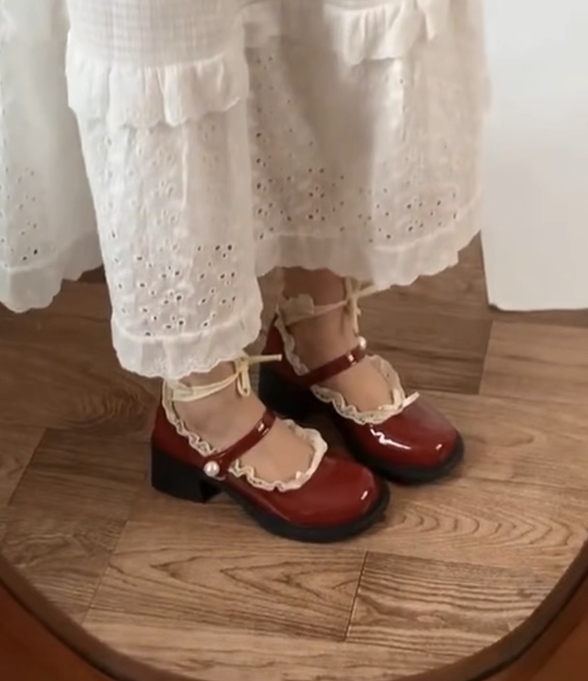 芭蕾舞蹈袜女日系蝴蝶结蕾丝花边袜搭配玛丽珍芭蕾鞋女士洛丽塔袜详情2