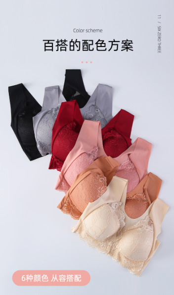 跨境厂家批发前开扣大码无钢圈外贸文胸内衣大胸显小舒适透气女士详情10