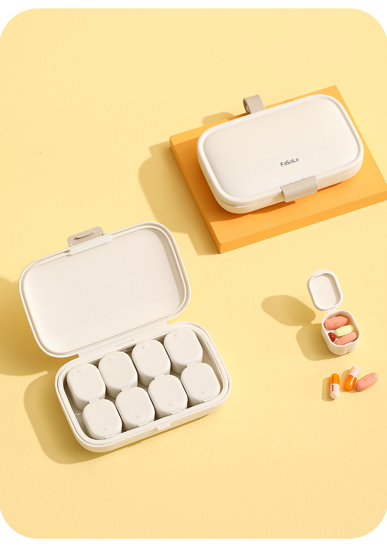 FaSoLa家用药盒分装便携式随身迷你收纳盒大容量7天早中晚药片盒详情14