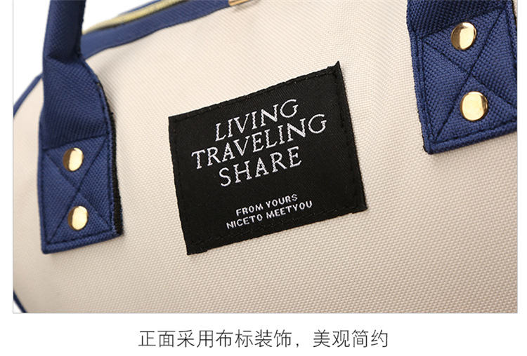Factory-customized gift mom bag with printed patterns, large capacity, lightweight, double-shoulder mother and baby bag, waterproof maternity bag pic 27