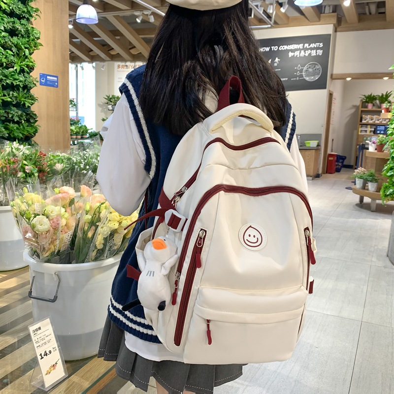 2023 fashionable student backpack, Japanese style Instagram simple Korean version backpack for junior high school, senior high school and college students pic 39