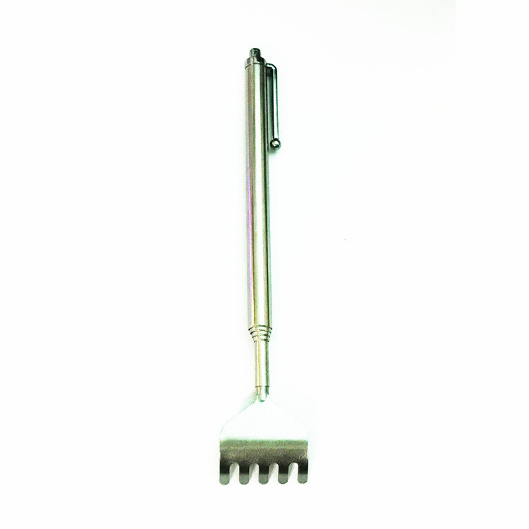 Factory direct supply of stainless steel ticker-tickling five-section telescopic back scratch for the elderly, no need to ask for help pic 6
