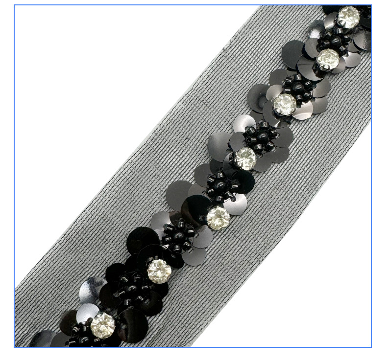 黑白两色手工亮片加钻花边服装婚纱衣领头饰辅料配饰款式多样现货详情12