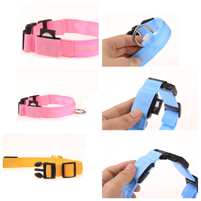 LED dog luminous collar, night-luminous pet collar strap, can be sent in one piece. Wire mesh collar strap, insulating sheet pic 10