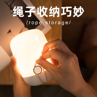 天蜗创意礼品萌乐兔布艺小夜灯毛绒公仔拍拍灯毛绒七彩遥控小夜灯详情1