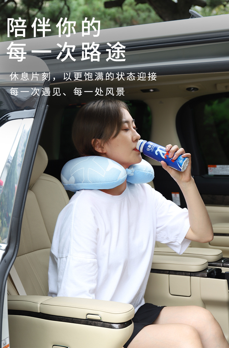 卡通动物泡沫粒子U型枕 康乐屋简约护颈枕 差旅办公飞机颈枕批发详情5