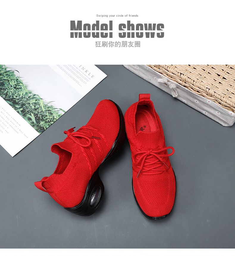 舞蹈鞋秋季新款成人现代舞网面外贸女鞋厂家批发爵士运动鞋女详情13