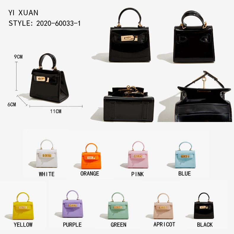 糖果小包小方块PVC芭比果冻包时尚百搭晚宴包耐脏易洗女手提包链条斜挎包详情37