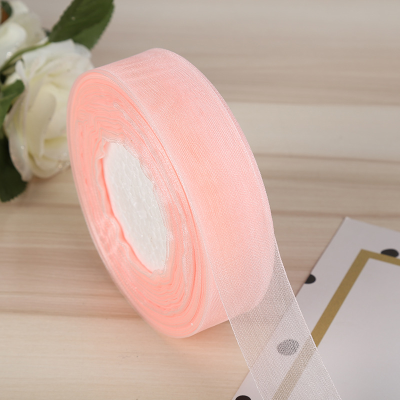 2.5cm ribbon DIY gift packaging tape, edge tape, red ribbon, silk ribbon, satin ribbon, wedding colorful ribbon pic 26